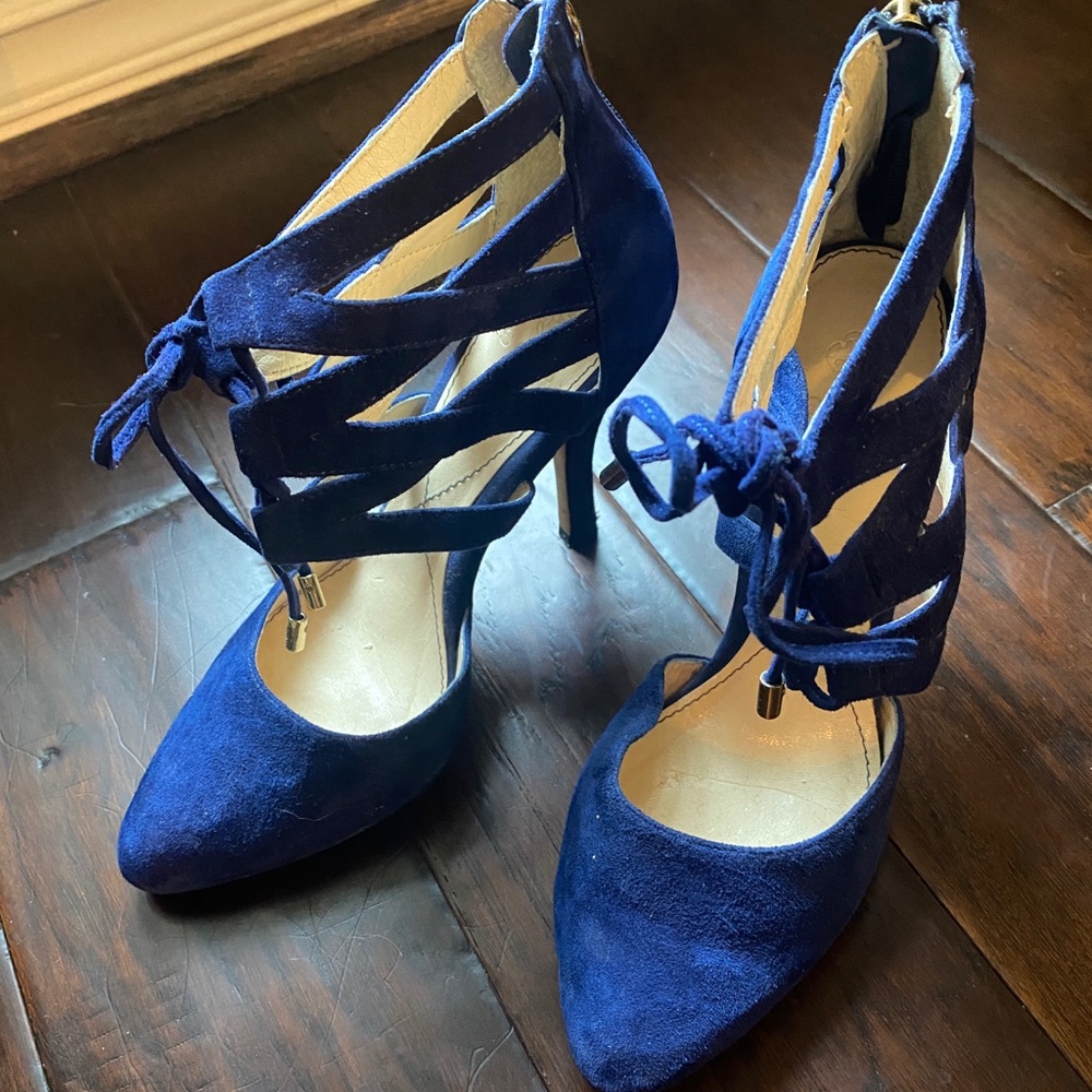 Blue Suede Heels